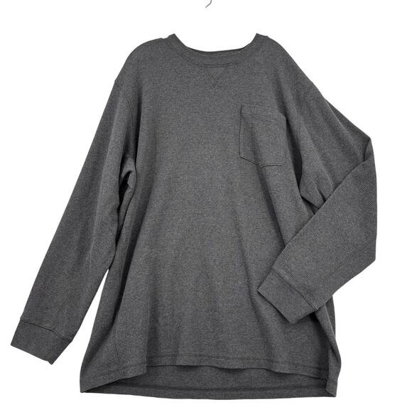 Duluth Trading Co Burly Thermal Pullover Shirt Mens Size 2XL Gray Waffle Knit - Picture 1 of 8